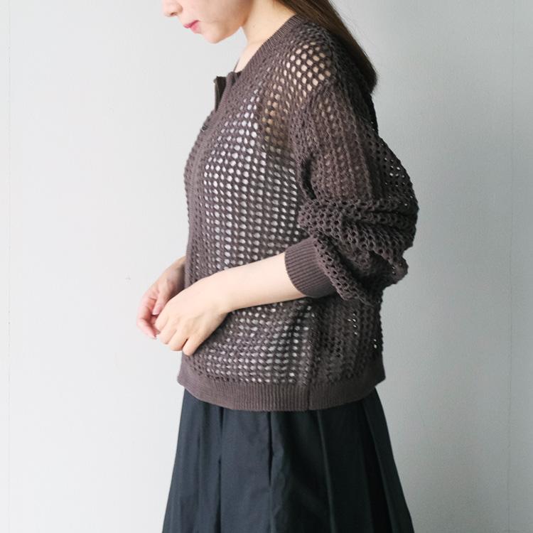 MidiUmi（ミディウミ） (30%OFF SALE) MidiUmi 3-729932 mesh knit zip