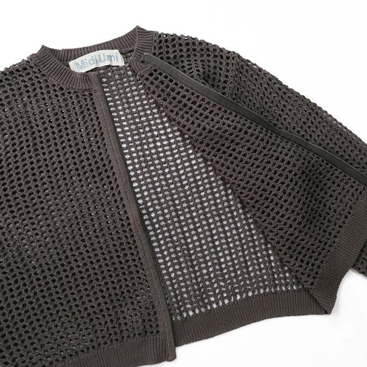 MidiUmi（ミディウミ） (30%OFF SALE) MidiUmi 3-729932 mesh knit zip