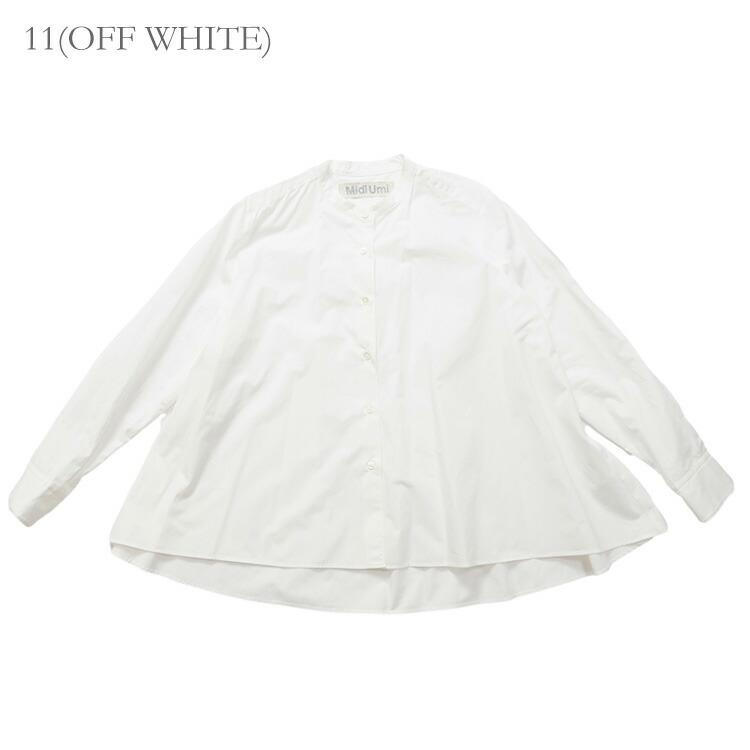 ミディウミ MidiUmi 3-739996 Aライン バンドカラー シャツ ブラウス A line band collar shirt 2026SS 春夏 爆買 母の日の画像