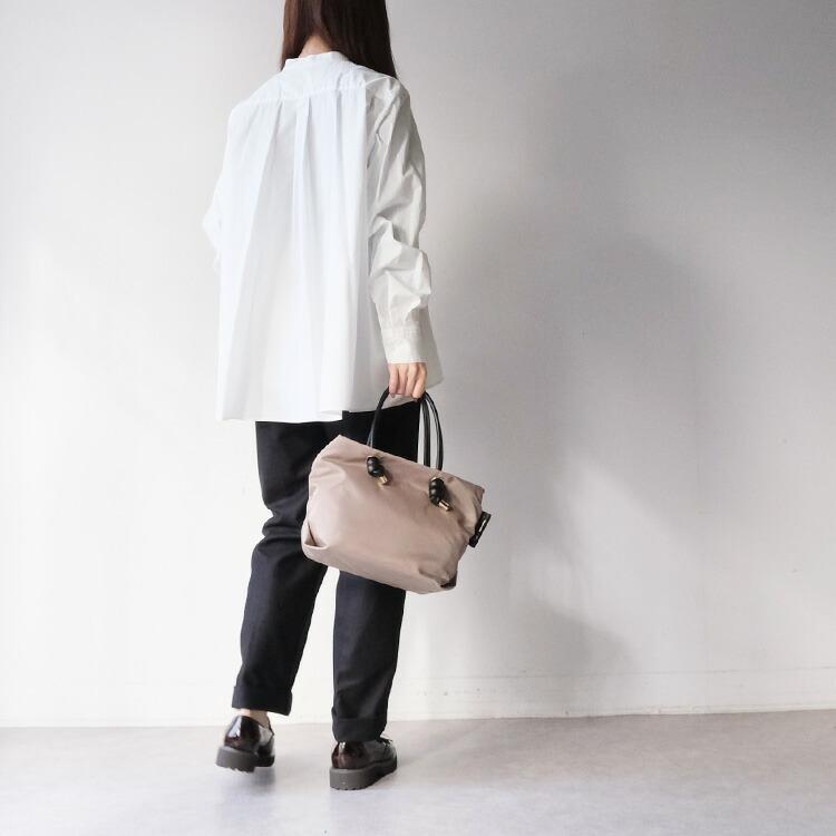 ミディウミ MidiUmi 3-739996 Aライン バンドカラー シャツ ブラウス A line band collar shirt 2026SS 春夏 爆買 母の日の画像