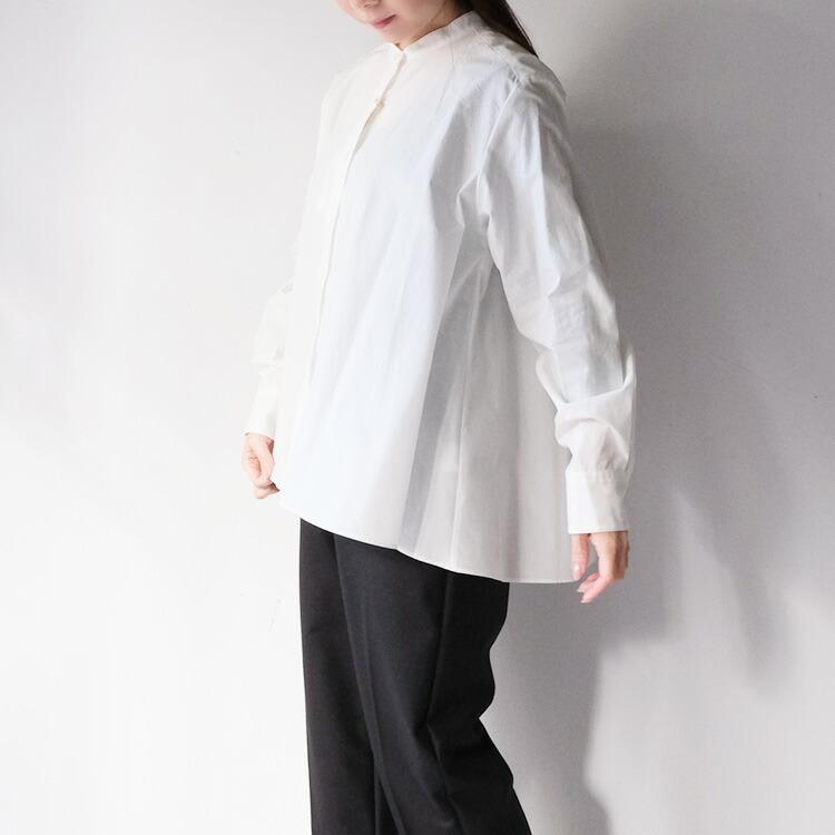 ミディウミ MidiUmi 3-739996 Aライン バンドカラー シャツ ブラウス A line band collar shirt 2026SS 春夏 爆買 母の日の画像