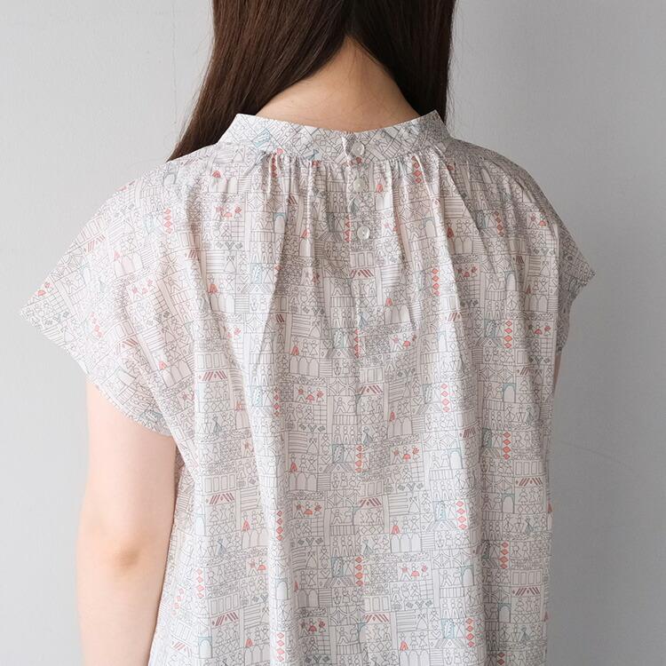 新品 ポンデシャロン sosotto リバティスタンドカラー フレンチブラウス sosotto (30%OFF SALE) ソソット リバティタナローン スタンド