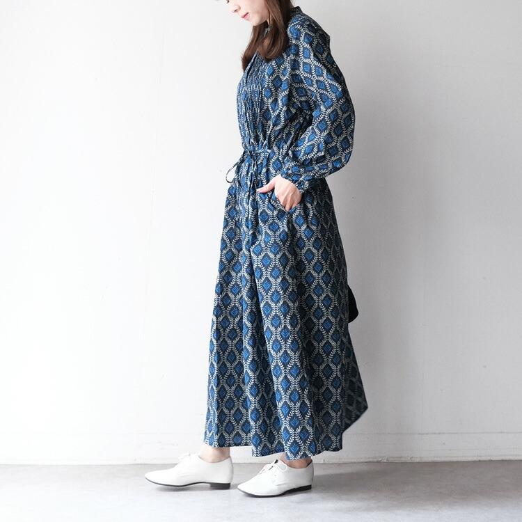 ソソット sosotto ツタ柄細ピンタックウエストドロストワンピース 42572218 (2026SS 春夏) 爆買の画像