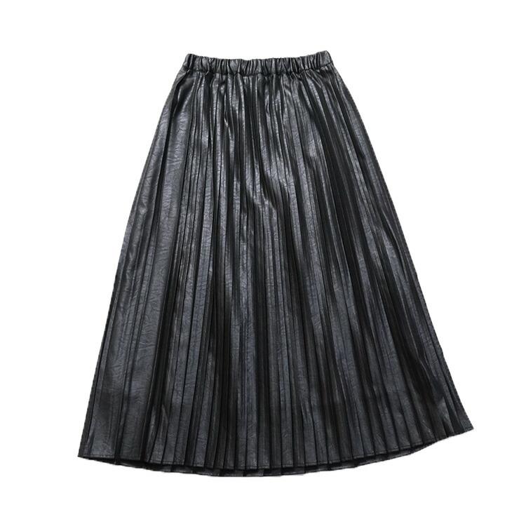 sosotto（ソソット） (30%OFF SALE) レザー 調 切替 プリーツ スカート 