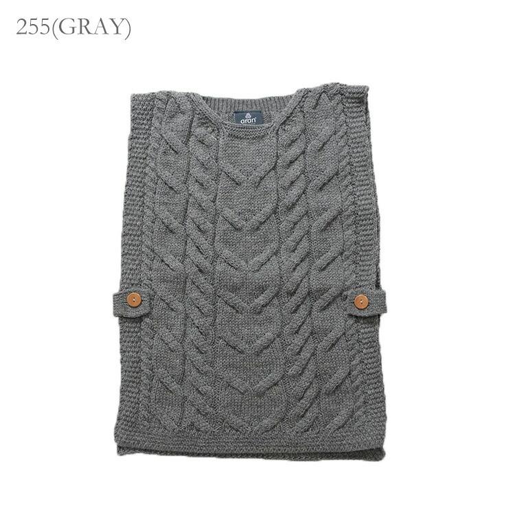 Aran Woollen Mills アランウーレンミルズ  MERINOウール アラン ニット ベスト B317｜chouquette｜03