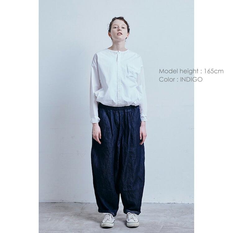 (g) ライトデニムスローパンツ g) グラム ライトデニム スローパンツ g-014D (再入荷) ワイドパンツ