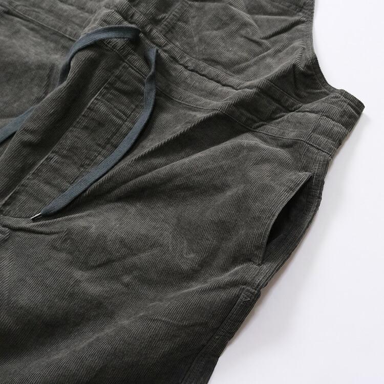 ARMEN アーメン　コットン　ヘリンボーン　サロペット　黒　春秋　フリー ARMEN（アーメン） ARMEN GNAM2371 コットン コーデュロイ ワン