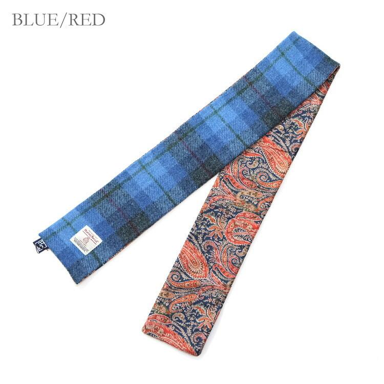 (30%OFF SALE) エイチシーテキスタイル HC TEXTILES スキニースカーフ ハリスツイード × リバティスカーフ マフラー ストール 爆買 母の日_10