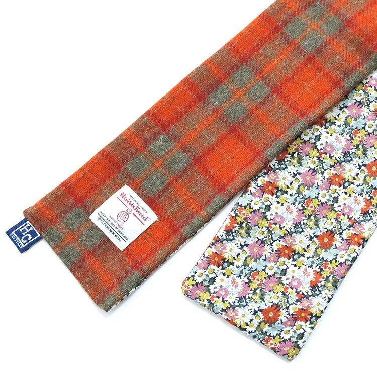 (30%OFF SALE) エイチシーテキスタイル HC TEXTILES スキニースカーフ ハリスツイード × リバティスカーフ マフラー ストール 爆買 母の日_7