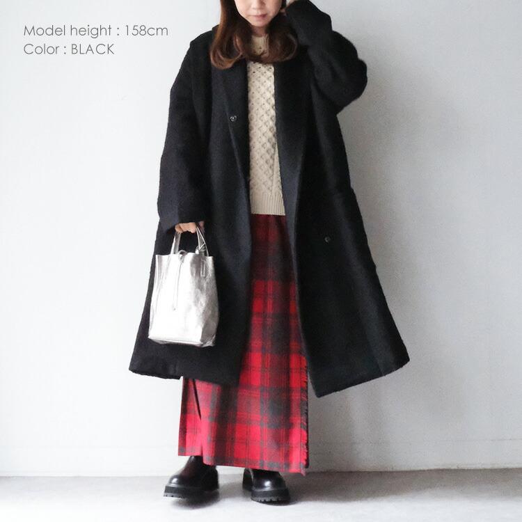 オネット Honnete Shawl Collar Coat HO-25AW CO3 ショールカラーコート 爆買の画像