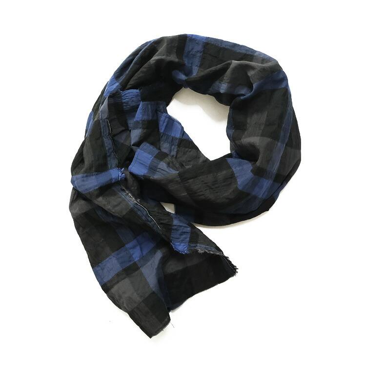 ohta 16aw ストール Honnete（オネット） (2026SS 春夏) Wide Stole_Shirring Check ワイド