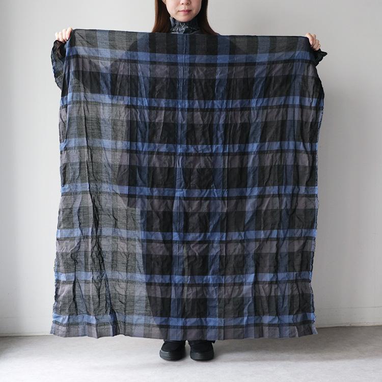 Honnete（オネット） (2026SS 春夏) Wide Stole_Shirring Check ワイド