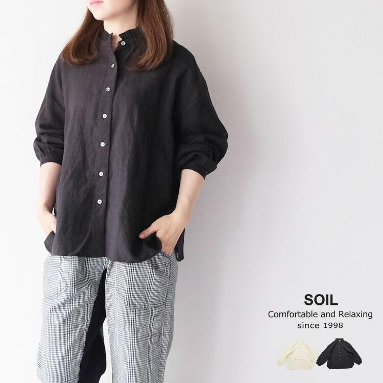 SOIL（ソイル） SOIL INSL22601 シャツ ブラウス トップス 麻 ウール