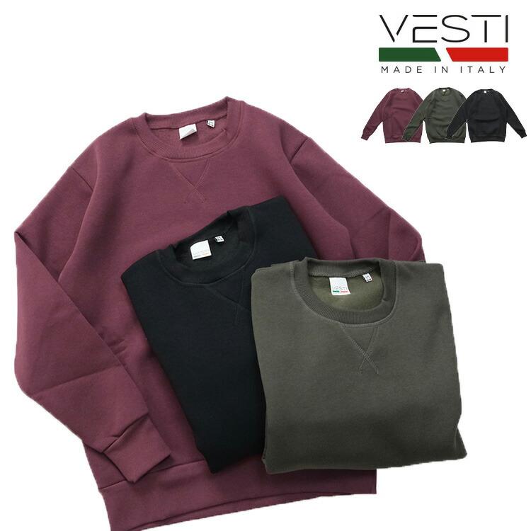 ベスティ VESTI IT805 スウェット トレーナー FELPA SOFT GIRO COLLO 裏起毛 2024AW 秋冬 VESTI ベスティ IT805 スウェット トレーナー FELPA SOFT GIRO