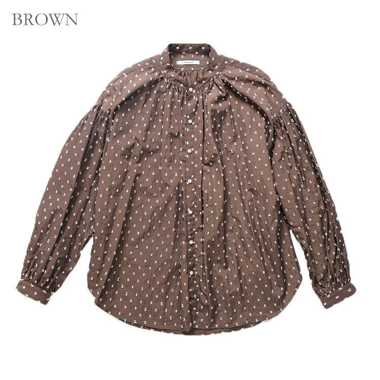 マノン (20%OFF SALE) MANON ナイロンドットジャカード アミカルシャツ