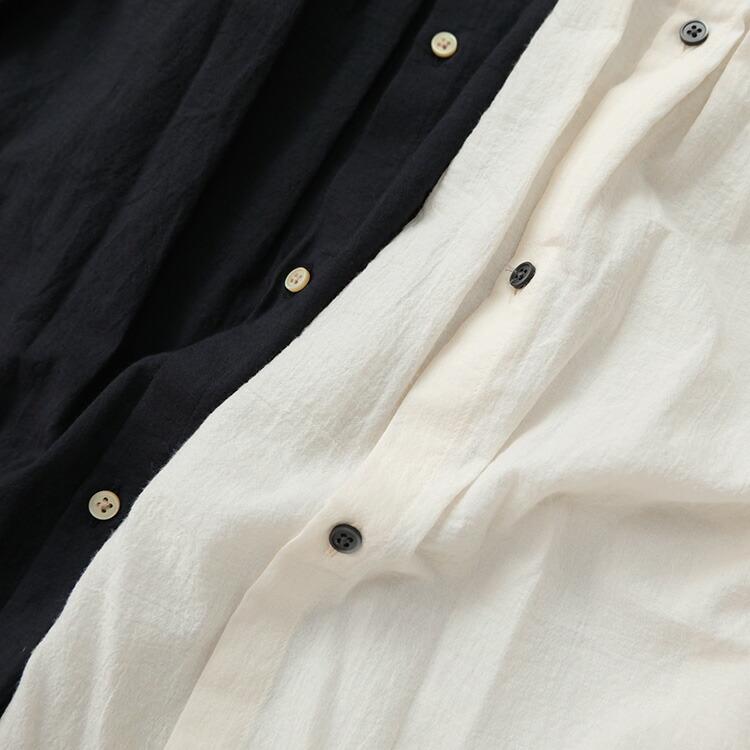 マノン MANON フレンチスリーブ スピンドル クレリック アミカルシャツ 