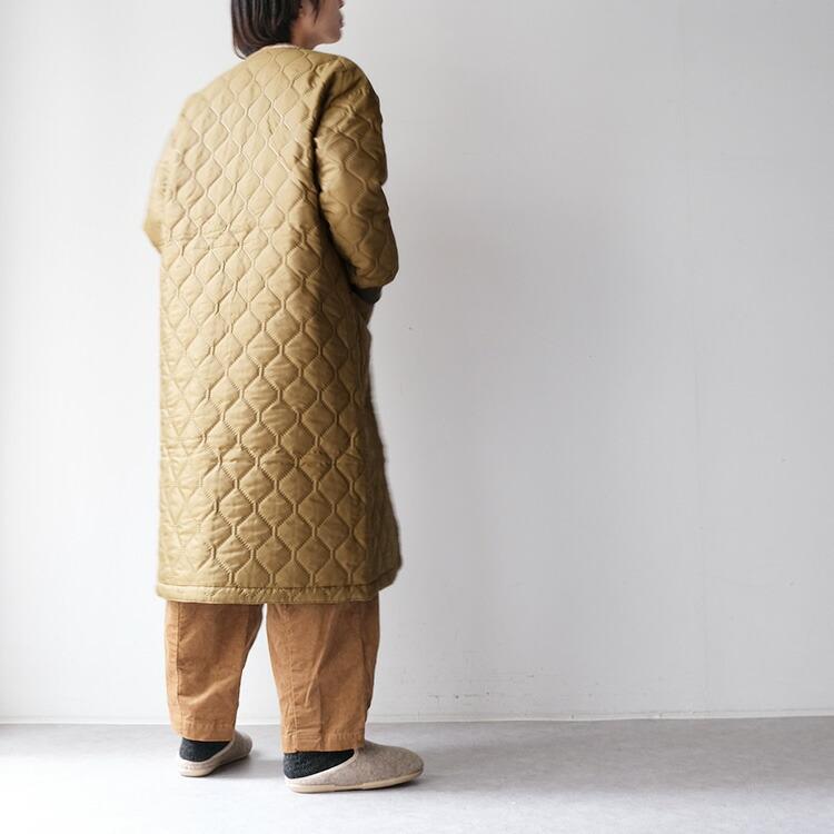 ARMEN アーメン POLY×POLY HEAT QUILT OVERSIZED NO COLLAR COAT WITH RIBBED CUFF NAM2251PP 【2022AW 秋冬】｜chouquette｜05