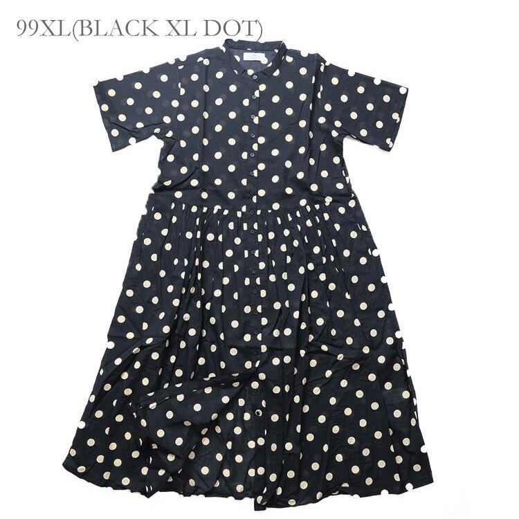 SOIL（ソイル） コットンボイル ドットプリント バンドカラー ドレス