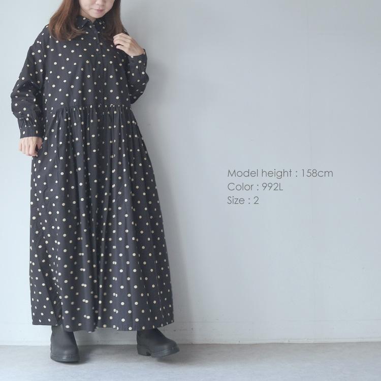 SOIL（ソイル） SOIL NSL22533 40'S POPLIN DOT PRINT REGULAR COLLAR