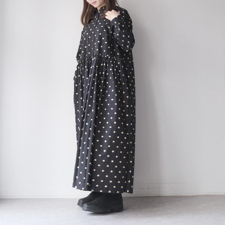 SOIL（ソイル） SOIL NSL22533 40'S POPLIN DOT PRINT REGULAR COLLAR