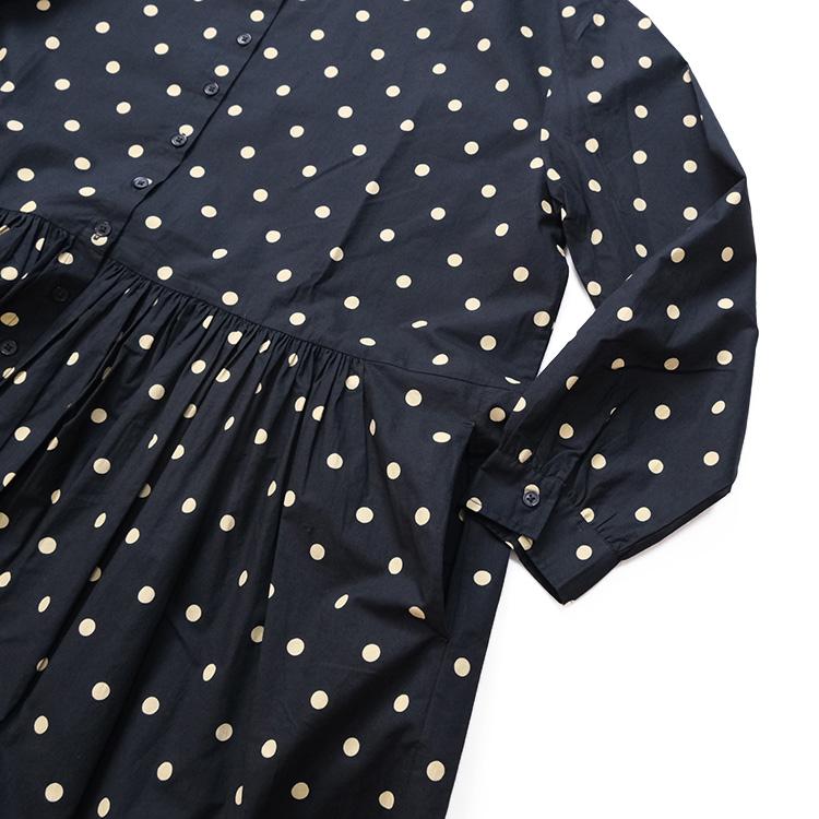 SOIL（ソイル） SOIL NSL22533 40'S POPLIN DOT PRINT REGULAR COLLAR