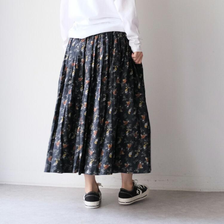 soil ソイル　ギャザースカート SOIL(ファッション) ソイル SOIL NSL24544 40 ポプリン フラワー