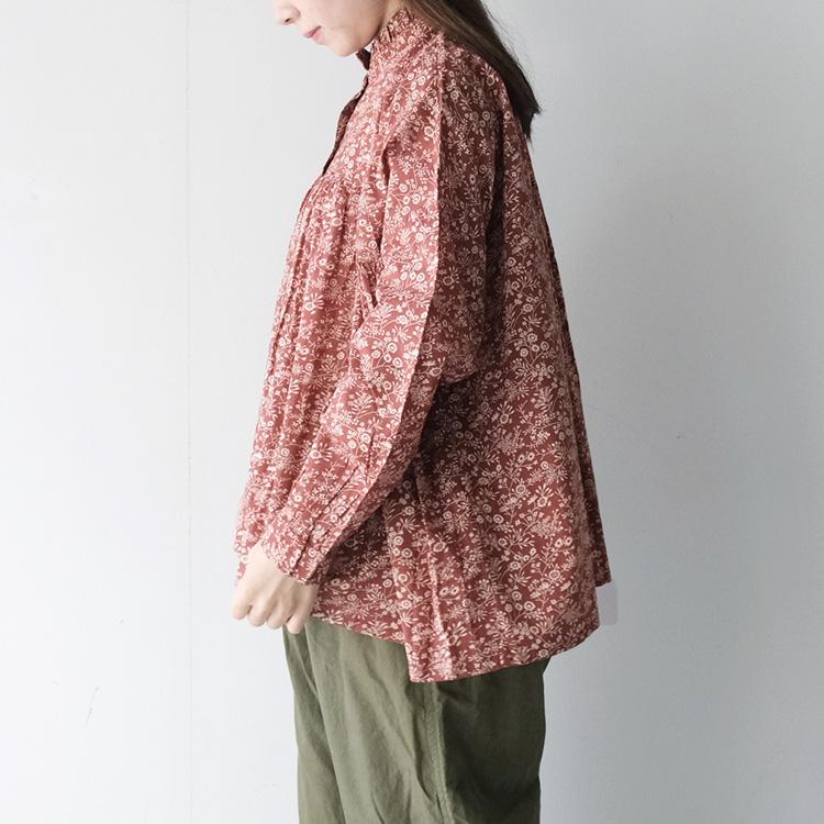 SOIL（ソイル） SOIL NSL25571 COTTON SLUB FLOWER PRINT FRILL COLLAR