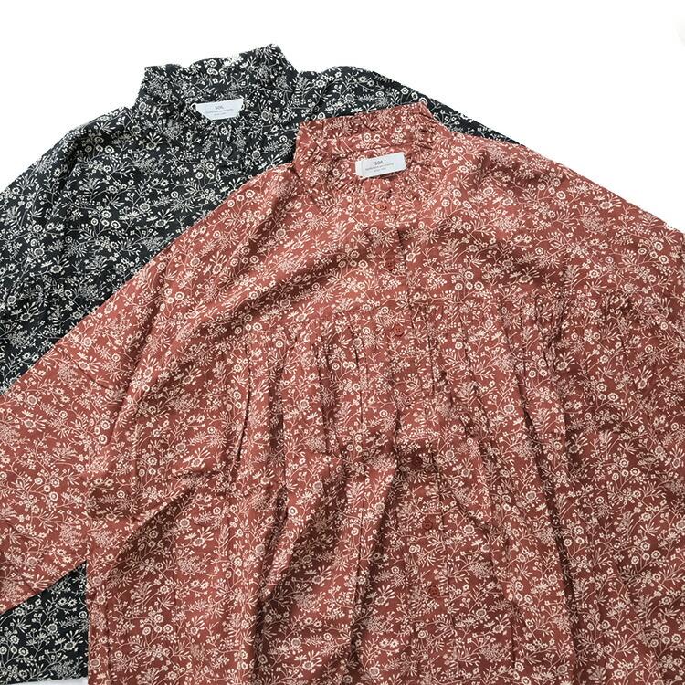SOIL（ソイル） SOIL NSL25571 COTTON SLUB FLOWER PRINT FRILL COLLAR