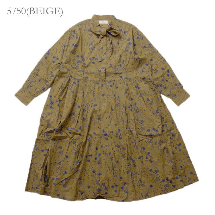 SOIL（ソイル） SOIL 60s CAMBRIC FLOWER PRINT TAI GATHER FLY FRONT