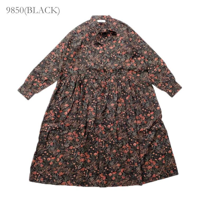 SOIL（ソイル） SOIL 60s CAMBRIC FLOWER PRINT TAI GATHER FLY FRONT