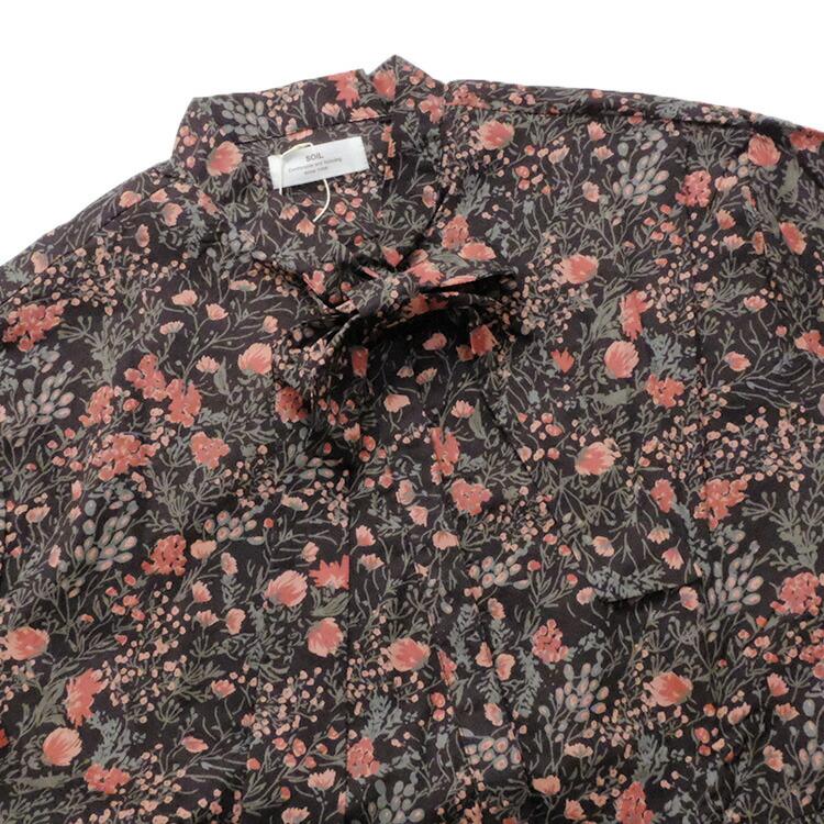 SOIL（ソイル） (20%OFF SALE) SOIL 60s CAMBRIC FLOWER PRINT TAI