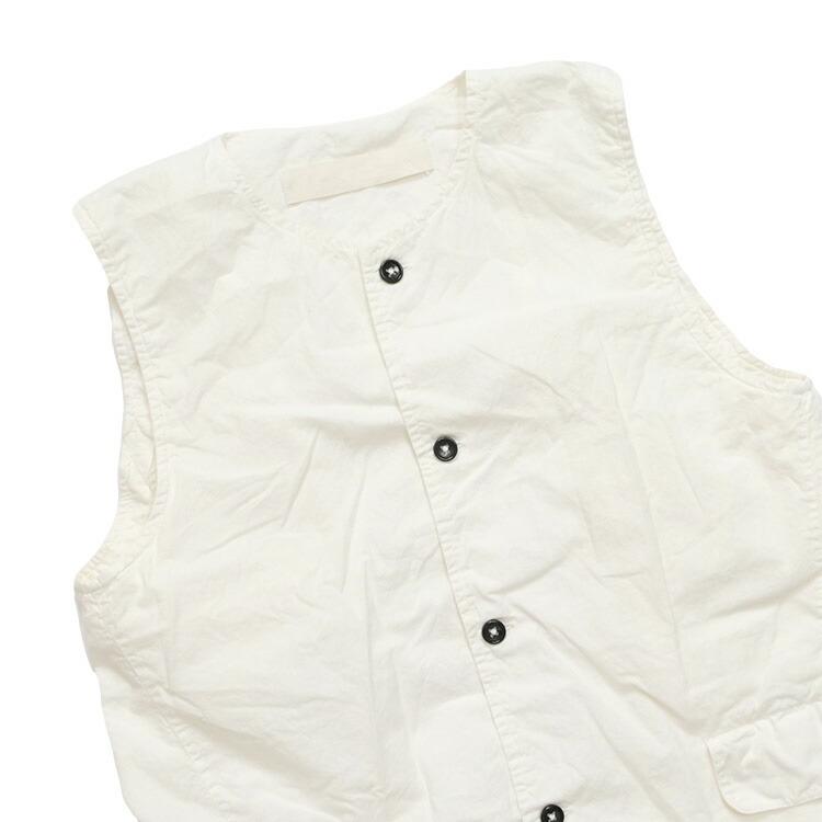 vas-y Lentement ヴァジーラントモン 40'S COTTON POPLIN OVERDYED VEST NVL2401PD【2024SS 春夏】｜chouquette｜11