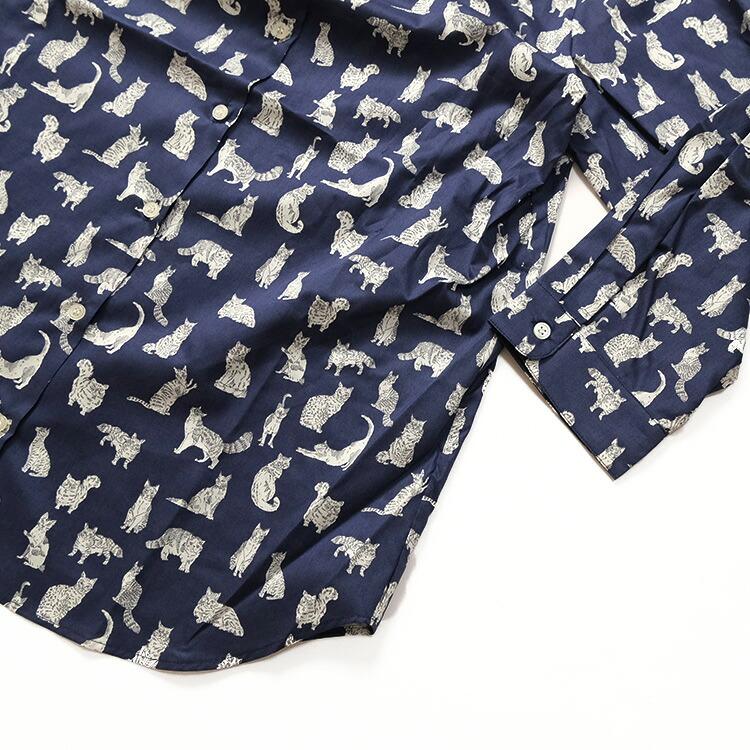 パークス×リバティ 長袖シャツ スタンドカラー ケイティアンド