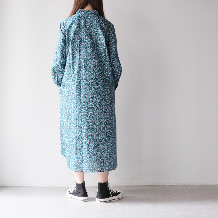 Parkes パークスLIBERTY リバティワンピースシャツワンピース
