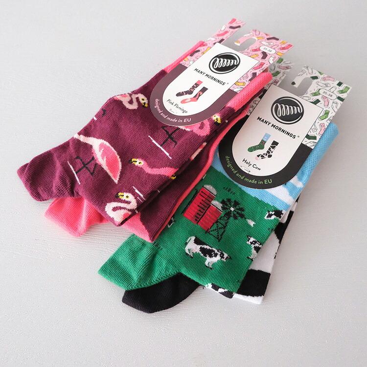 メニーモーニングス 靴下 レディース MANY MORNINGS メニーモーニングス Regular Socks Animals レギュラー ソックス アニマル 動物 レディース 春 夏 秋 冬 | MANY MORNINGS | 04