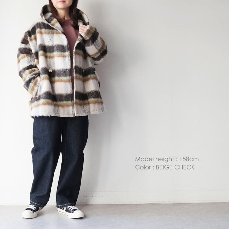 ノーブル NOBLE ダブルビーバービッグカラーコート アウター ウール 38  