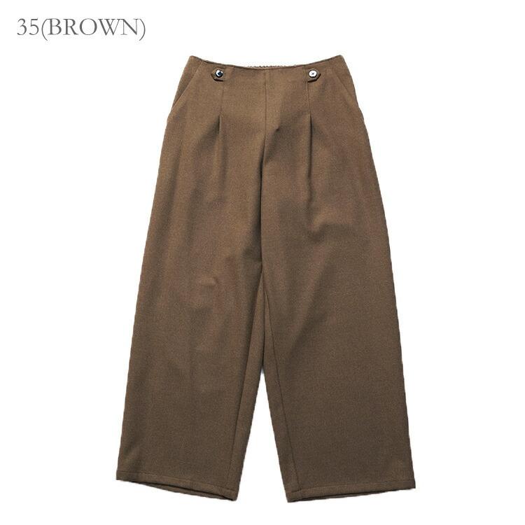 ヴァンドウェスト Vent d'ouest アンジーツイル タックパンツ VE36513