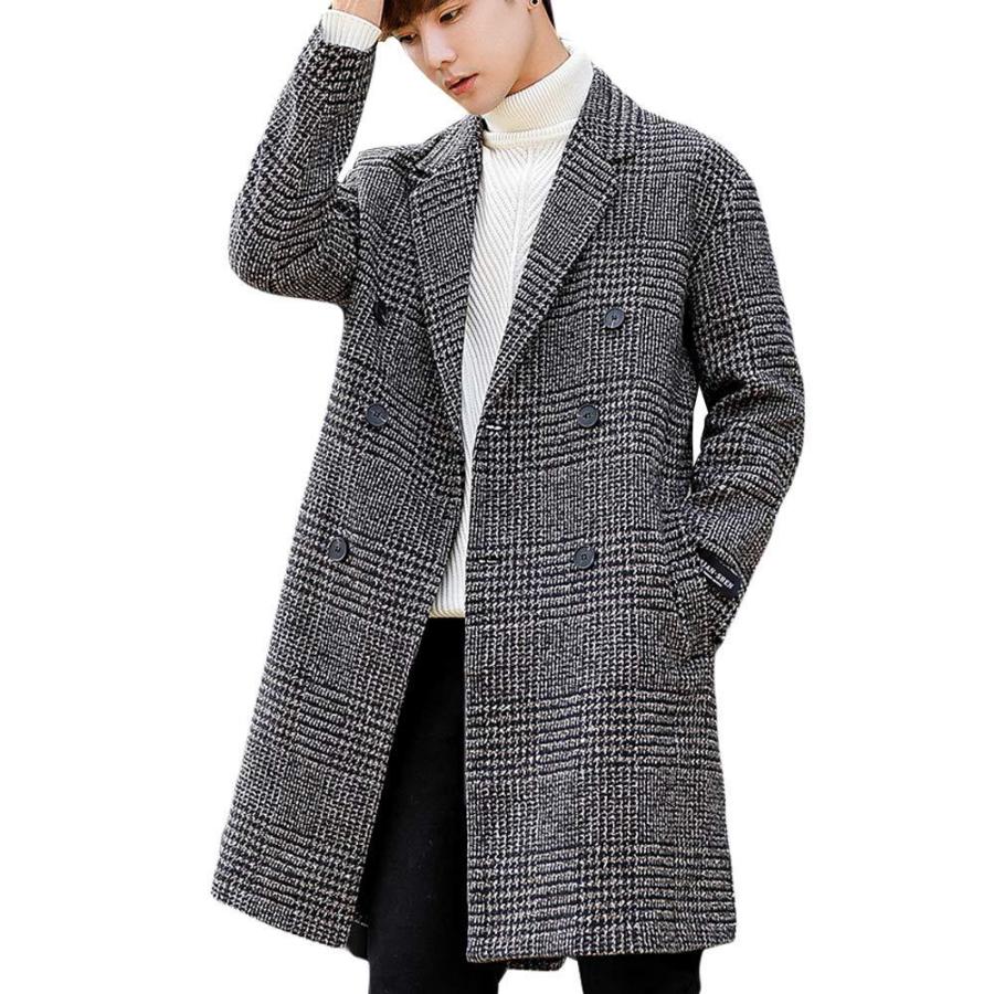 Yimanie チェスターコート メンズ コート 千鳥格子 チェック柄 テーラード 男女兼用 スプリング 春服 秋冬服 ロング丈 ビジネス 中綿入れ 厚手 薄手 通勤通学 ラ B07m9bbgn7 超ワイズショップ 通販 Yahoo ショッピング