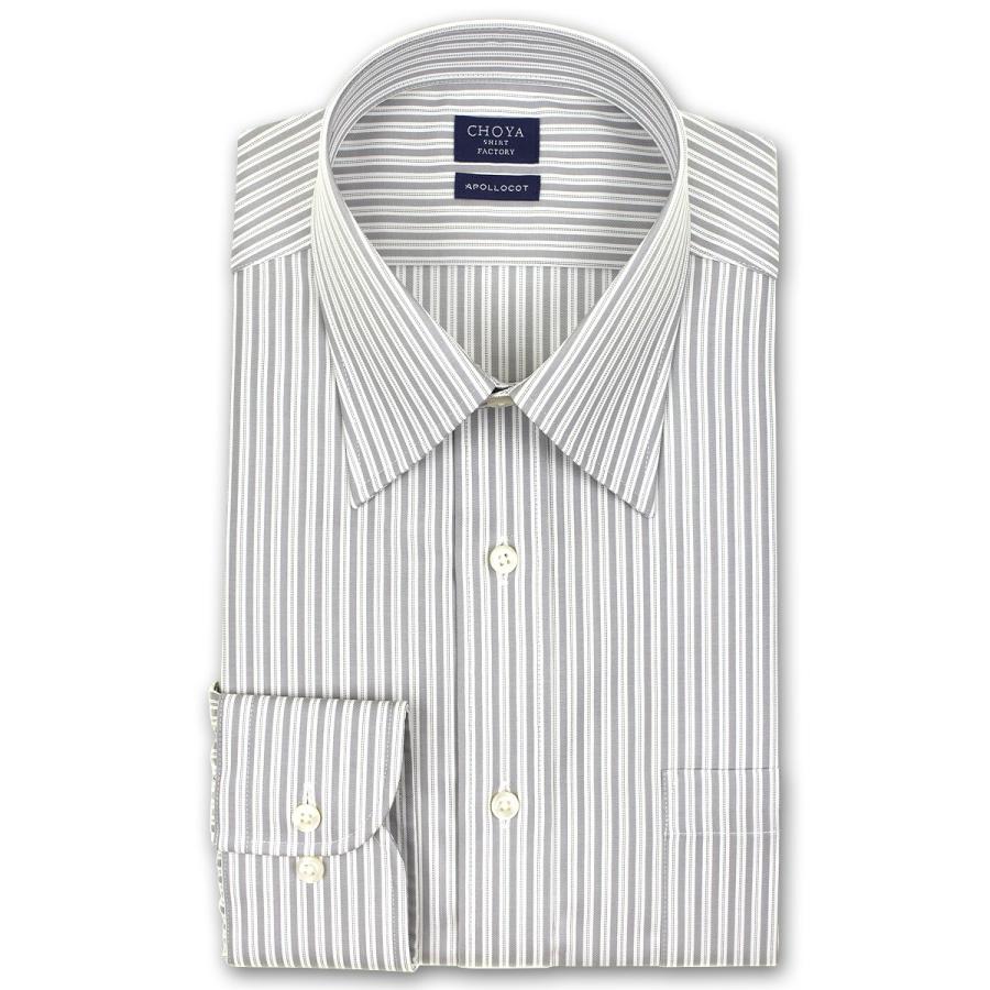 ワイシャツ Yシャツ メンズ 長袖 Choya Shirt Factory グレーストライプ レギュラーカラーシャツ Choya シャツ 通販 Paypayモール