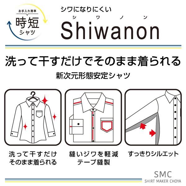 ワイシャツ Yシャツ メンズ 長袖 SMC Shiwanon 形態安定加工 ネイビーのギンガムチェック ボタンダウンシャツ おしゃれ｜choyashirts｜04