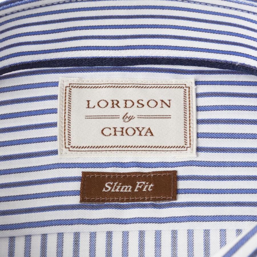 LORDSON by CHOYA Slim Fit 長袖 ワイシャツ メンズ スナップダウン