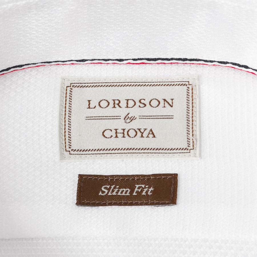 LORDSON by CHOYA Slim Fit 長袖 ワイシャツ メンズ ショートカラー