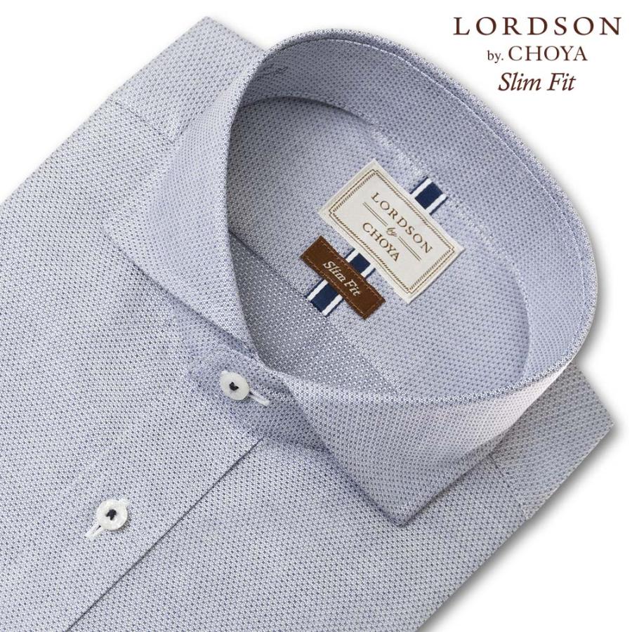 LORDSON by CHOYA Slim Fit 長袖 ワイシャツ メンズ カッタウェイ