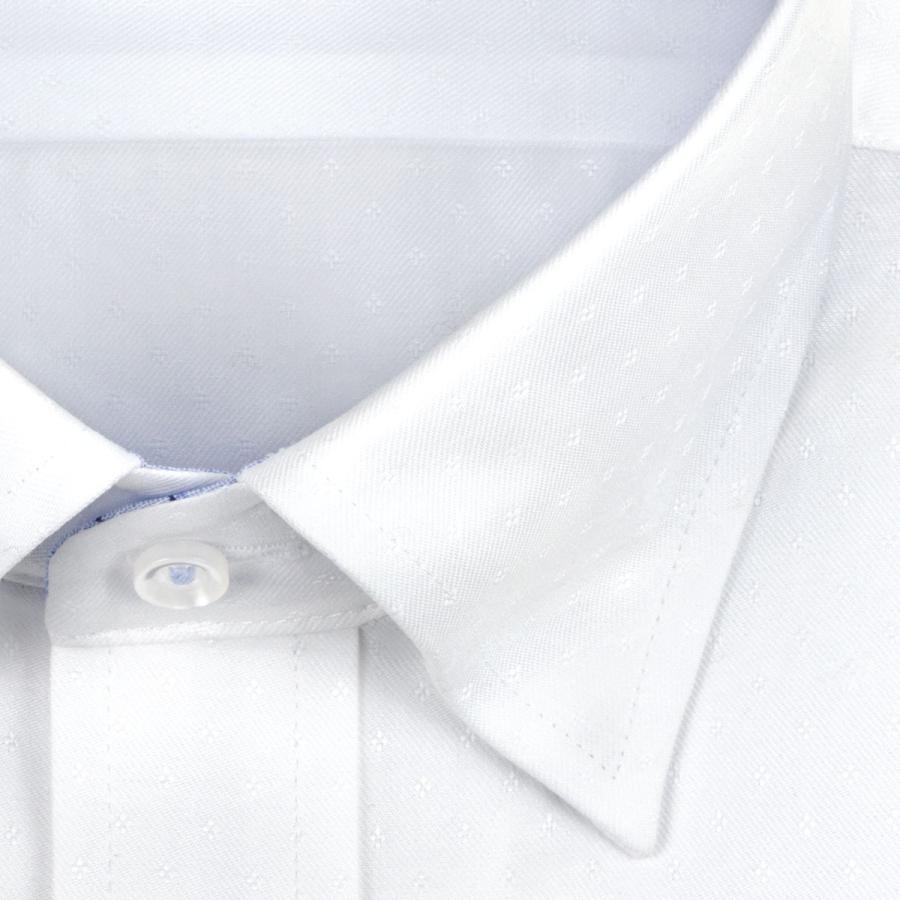 ワイシャツ Yシャツ メンズ 長袖 | LORDSON by CHOYA | 形態安定加工 ホワイト 白ドビー スナップダウンシャツ 就活 冠婚葬祭|choyashirts|03