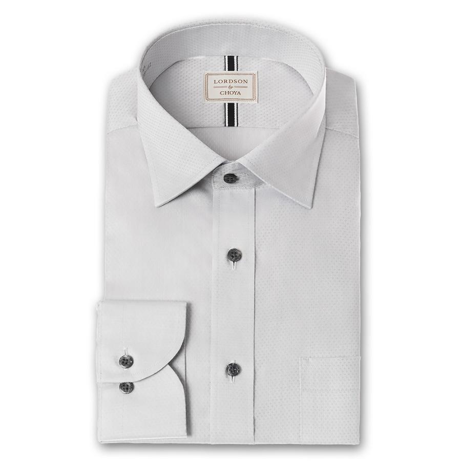 LORDSON by CHOYA 長袖 ワイシャツ メンズ 春夏秋冬 形態安定加工 グレードビー ワ【COD910-280】 LORDSON by CHOYA 長袖 ワイシャツ メンズ 春夏秋冬 形態安定加工