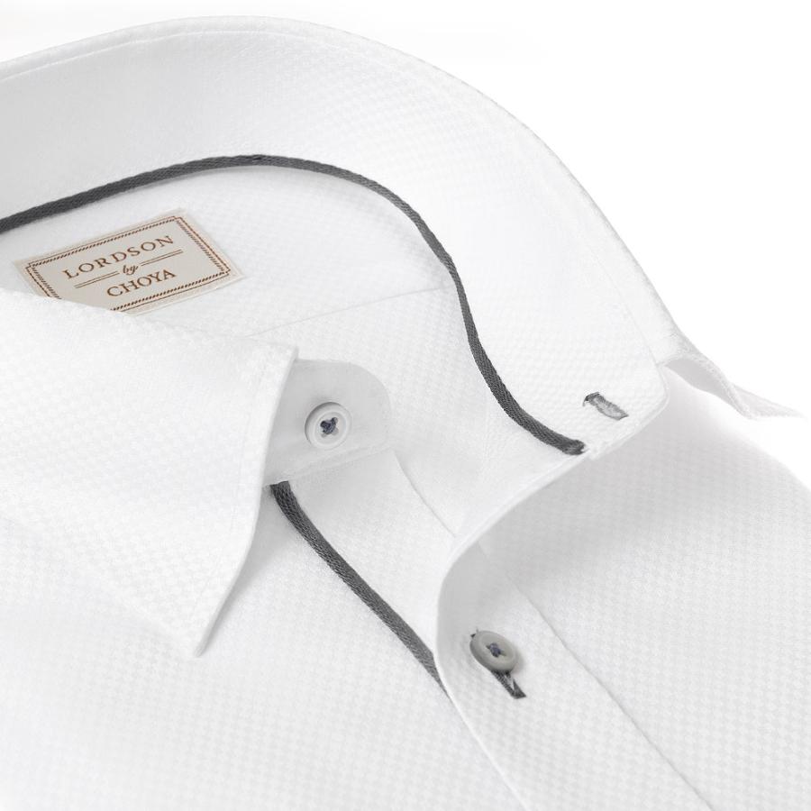 LORDSON by CHOYA 長袖 ワイシャツ メンズ 春夏秋冬 形態安定加工 白