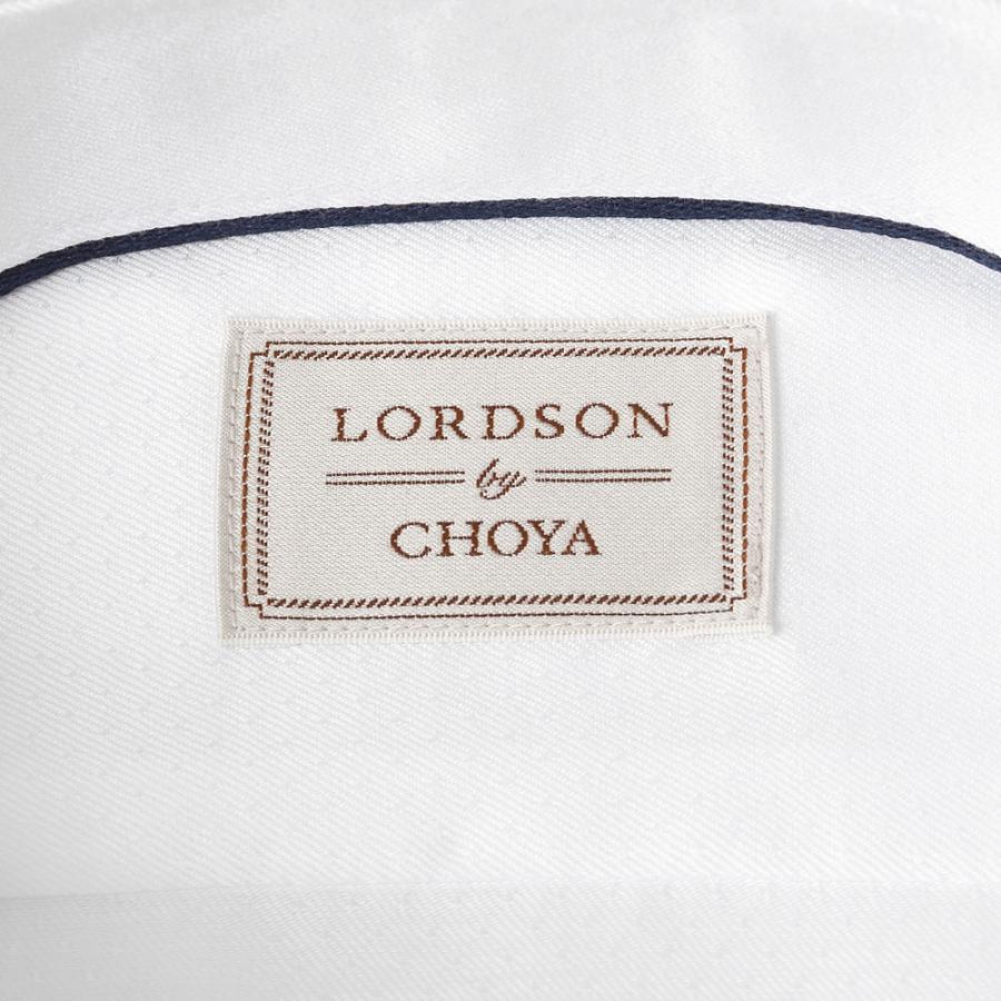 LORDSON by CHOYA 長袖 ワイシャツ メンズ 春夏秋冬 形態安定加工 白ドビー スナッ【COD916-200】 LORDSON by CHOYA 長袖 ワイシャツ メンズ 春夏秋冬 形態安定加工 白
