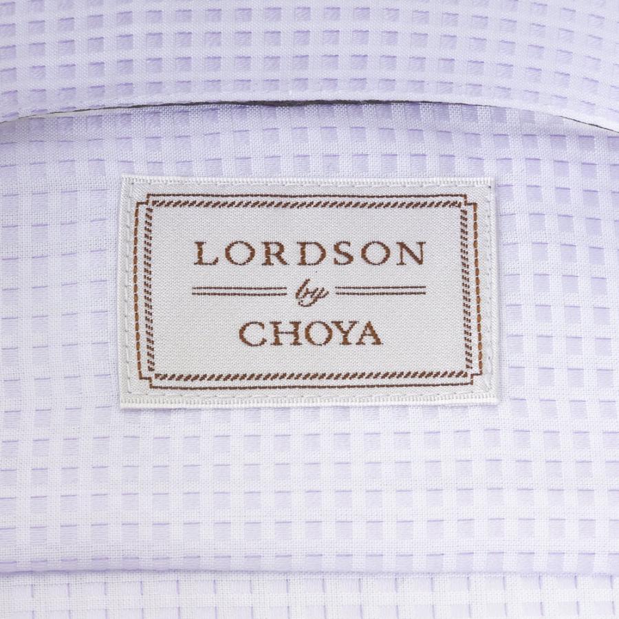 LORDSON Yシャツ 半袖 ワイシャツ メンズ 夏 形態安定 パープルドビー スナップダウンシャツ 綿100% 紫 LORDS｜choyashirts｜07