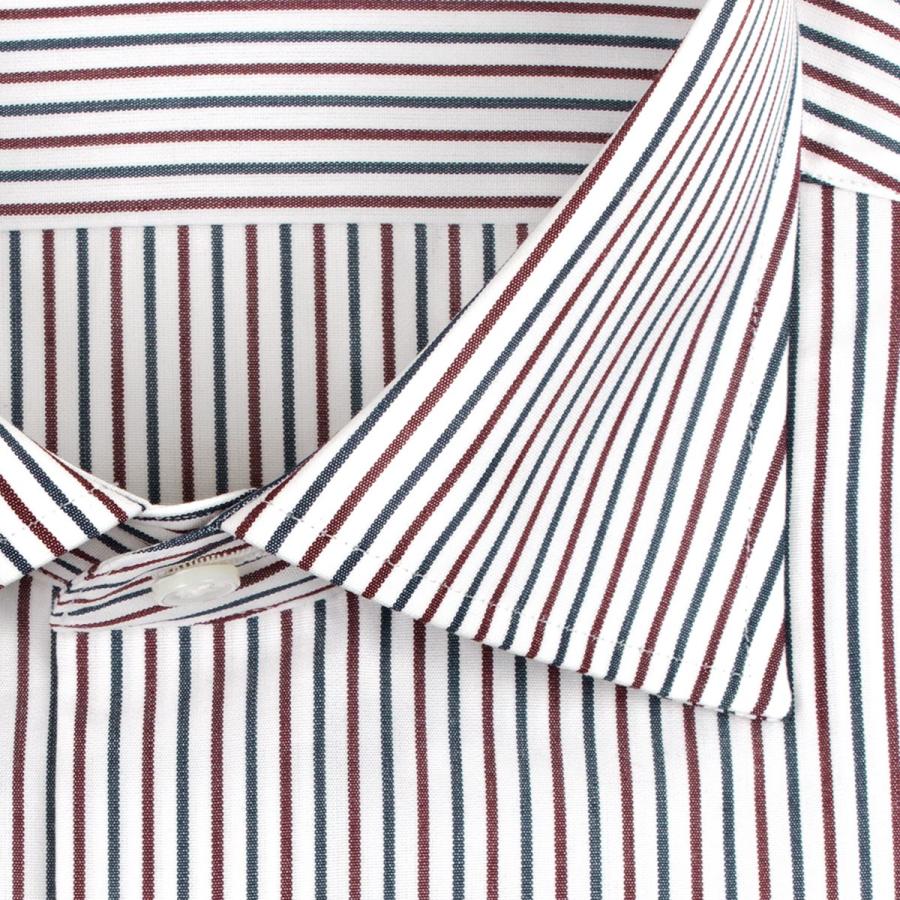 CHOYA 1886 ワイシャツ Yシャツ メンズ 長袖 レッドとネイビーの