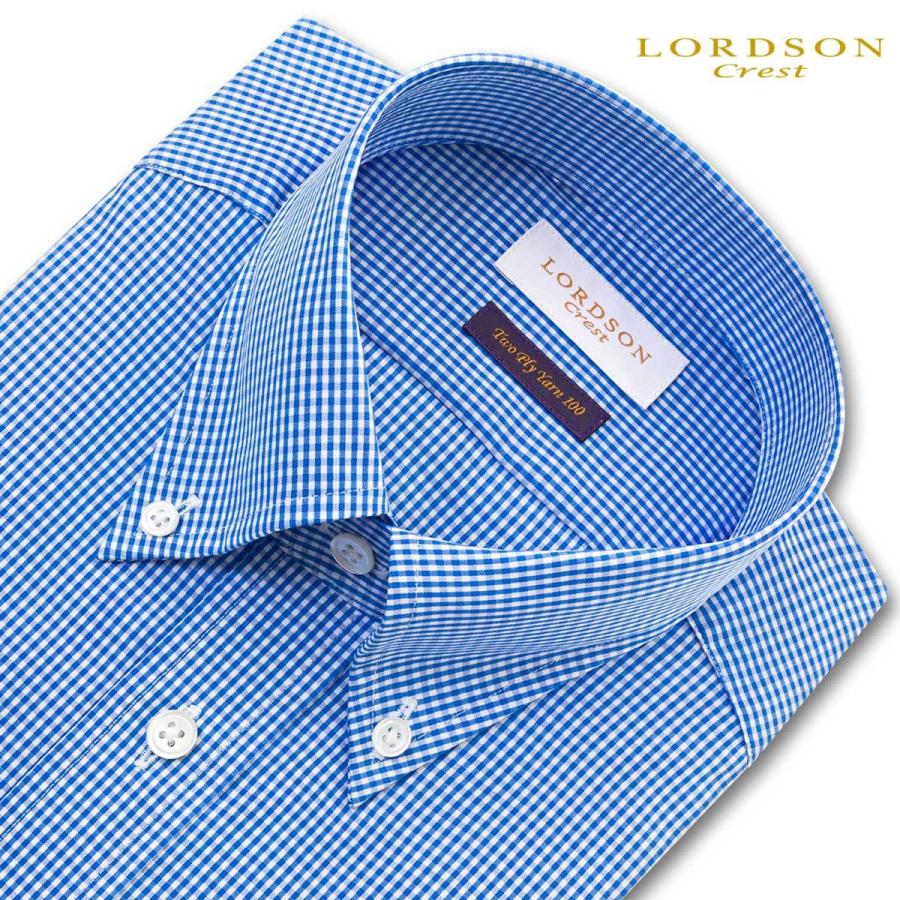 LORDSON Crest メンズ長袖 形態安定ワイシャツ ZOD251-550 ブルー｜choyashirts｜02